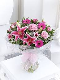 Baby Girl Hand Tied With Bailey Bear Interflora New Baby Flowers New Baby Products Flowers