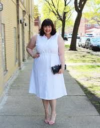 Summer Style Plus Size White Eyelet Midi Dress From Jessica London White Eyelet Stylish Bloggers White Plus Size Dresses