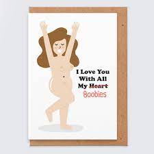 Rude Valentines Card - I Love You with All My Boobies - Naughty Valentines  Card - Rude Valentines Card for Boyfriend - Rude Anniversary - For Husband  - From Wife : Amazon.co.uk: Stationery & Office Supplies