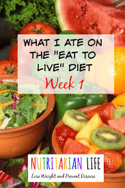 What I Ate Week 1 On The Eat To Live Diet Follow Me On My Journey As I Learn How To Eat To Live From Dr Furhman Eat To Live Diet