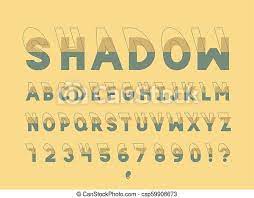 There truly are endless lettering styles, but these few styles are some great basics, and the styles i always use. Shadow Font Vector Alphabet Letters And Numbers Typeface Design Canstock