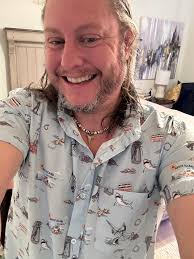 Sporting the shirt in honor of the 50th