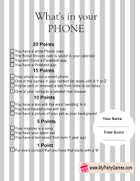Thank your bridal party with zazzle's bridesmaid gifts! What S In Your Phone Bridal Shower Game