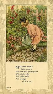 Mistress Mary Old Nursery Rhymes Nursery Rhymes Vintage Illustration