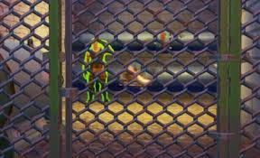 You may have to hit the wooden barricade to slow down enough to enter the alleyway. Fortnite Find Jonesy Behind A Fence Downtown Drop Challenge Gamewith