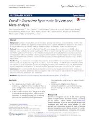 Pdf Crossfit Overview Systematic Review And Meta Analysis
