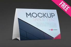 Free Table Tent Mock Up In Psd In 2020 Table Tents Free Mockup Psd Template Free