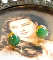 100+ Jade earrings gold For Sale