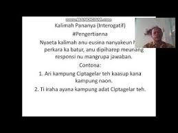 Sakitu baé pangbagéa (sambutan) ti simkuring, atas nami kaluargi dina raraga acara tasyakuran…………. Materi Basa Sunda Kls 9 A B Dan C Tentang Kalimah Wawaran Kalimah Pananya Youtube