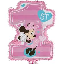 Minnie mouse's birthday celebrates one of the most famous cartoon characters in the world. Minnie Mouse 1st Birthday Pull String Pinata