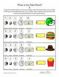 Adding Money Amounts Worksheet Education Com Adding Money Money Math Money Math Worksheets