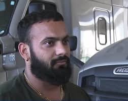 This noncitizen truck driver refuses to learn English and is upset because  the Trump administration won't let him renew his Commercial Drivers License  so he can send money back to his family