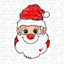 Traditional Santa Png Christmas Sublimation Designs Downloads Etsy Santa Face Christmas Design Santa Claus Clipart