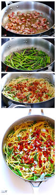 5 Ingredient Bacon Asparagus Pasta Gimme Some Oven Recipe Recipes Pasta Dishes Food Dishes