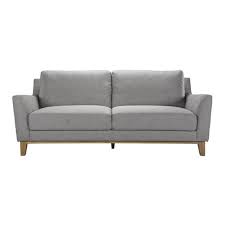 Liverpool Canape Fixe 3 Places Tissu Gris Clair L 208 X P 90 X H 89 Cm Achat Vente Canape Sofa Divan Cdiscount