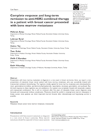 Understand what commonly used terms like ned or complete remission mean. Pdf Complete Response And Long Term Remission To Anti Her2 Combined Therapy In A Patient With Breast Cancer Presented With Bone Marrow Metastases