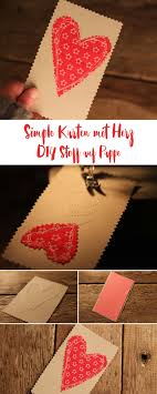 Diy Valentinstagskarten Stoff Auf Karton Nahen Selbermachen Diy Valentinstag Fur Ihn Herz Basteln Valentinstag Selbstgemachtes