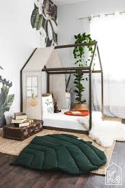 Us Full Size Bed With Linen Cover Window Children House Bed Etsy Modern Kids Beds House Frame Bed Kid Room Decor