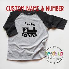 Girly Personalized Birthday Birthday T Shirt Design Ideas Train Birthday Shirt Personalized Toddler Boy Girl Train Tshirt 1st 2nd 3rd 4th 5th Bday Train Raglan One Train Birthday Birthday Shirts Birthday Tee
