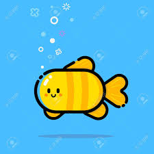 The birth of a baby, an engagement, a special memory? Cute Little Fish On A Blue Background Changeable Colors And Royalty Free Cliparts Vectors And Stock Illustration Image 102685687