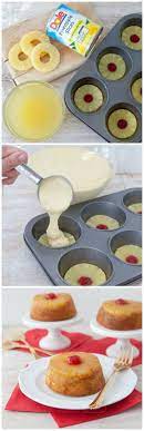 kleine ananas butterkuchen fingerfood dessert fur die nachste gartenparty a classic cake gets i mini pineapple upside down cakes desserts dessert recipes