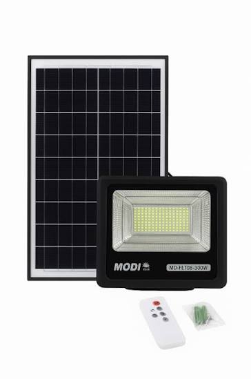 MODI FLT08-300W Solar Flood Light with Remote Control – High...