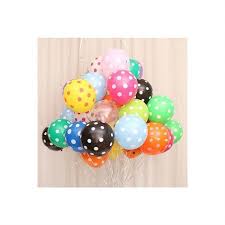 25 Adet Puantiyeli Lateks Balon Karisik Renk Lateks Renkler Balon