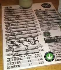 Amsterdam Coffeeshop Menu 2018 Budhaze Blog Amsterdam Coffee Shop Coffee Shop Amsterdam