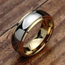 100s Jewelry Tungsten Rings For Men Women Wedding Band Two Tones Gold Silver Engagement Sizes 6 16 Tungsten Mens Rings Rings For Men Womens Wedding Bands