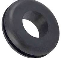 1/4" x 7/16" x 3/16" Thick Black Rubber Grommet