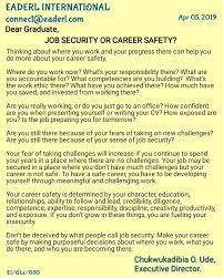 Dear Graduate Are You More Concerned About Job Security Or Career Safety To Learn More Read The Uploaded Le Job Security How Are You Feeling Do You Work