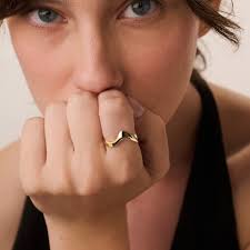 Wide Gold Ring Lattice Wide Gold Plated Ring