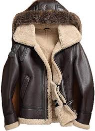 Men S Sheepskin Shearling Jacket Detachable Hooded B3 Flight Jacket Raccoon Fur Collar Aviator C Shearling Jacket Mens Shearling Jacket Genuine Leather Jackets