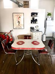 vintage 1950s retro red formica chrome