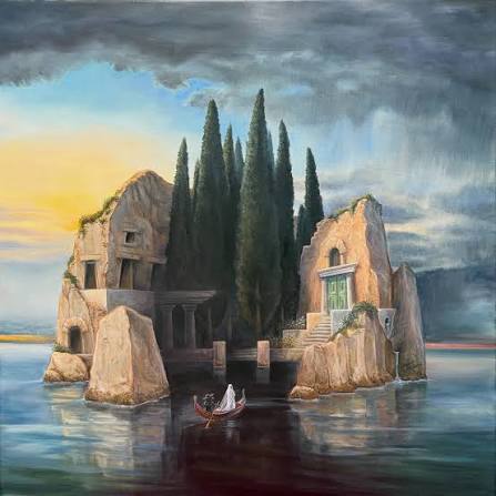 Arnold Böcklin ( 1827 - 1901): Island of the Dead, 1880, Oil on wood panel,  73.7 x 121.9 cm, Metropolitan Museum of Art, New York . . 'The Island of  the Dead'