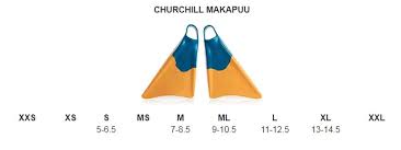 Amazon Com Churchill Makapuu Fins Blue Yellow Perfect