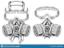 Graphic Detailed Protective Gas Mask Respirator Stock Vector Illustration Of Detailed Biological 142970475 Gas Mask Mask Drawing Icon Set Vector