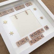 Ti Amo Per La Luna E La Schiena Cornice Fotografica Scarabeo Etsy Cornice Fai Da Te Fatto A Mano Cornici