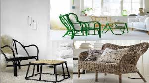 Table basse de forme ovale en rotin dessus en vitre dimensions façade: Ikea La Collection Eco Responsable Capsule Nipprig