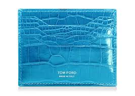 All items are authenticated through a rigorous process overseen by experts. Tom Ford Side Open Card Holder In Turquoise Modesens