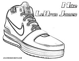 27 Basketball Shoe Nike Lebron James At Coloring Pages Book For Kids Boys Gif 1056 816 Basketbol