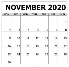 Printable November Calendar In 2020 November Printable Calendar Thanksgiving Templates Holiday Calendar