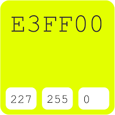 The first written use of lemon as a color name in english was in 1598. Lemon Lime E3ff00 Hex Color Code Rgb And Paints