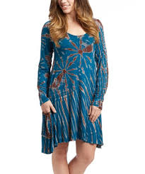 Kathmandu Imports Blue Tie Dye Sidetail Dress