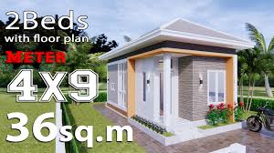 Living large in a small house is what we're all about. Small House Design Idea 4x9 Meter 2 Beds Full Plans Samhouseplans