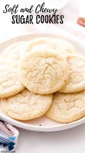 Chewy Sugar Cookies In 2020 Chewy Sugar Cookies Homemade Sugar Cookies Chewy Sugar Cookie Recipe