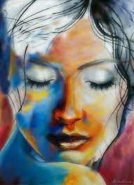 Find images of sad face. Digital Art By Nemhesia Art Woman Surrealism Conceptart Portrait Painting Face Emotional Sadness Red Popart Eyes Painting Face Painting Woman Art