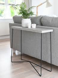 Concrete Console Table Concrete Top Console Table In 2020 Minimalist Side Table Console Table Decorating Metal Console Table