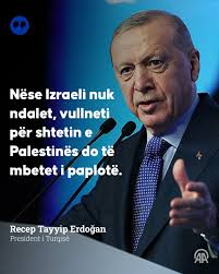Erdoğan: Turqia do të vazhdojë të ngrejë çështjen palestineze në çdo forum  ⤵️ ▪️ Duke folur me homologun e tij palestinez, Mahmoud Abbas, në  kompleksin presidencial në kryeqytetin Ankara, presidenti Erdoğan tha