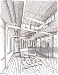 Vector Illustration Of Interior Design In The Style Of Drawing Architecture Design Drawing Interior Design Drawings Perspective Drawing Architecture